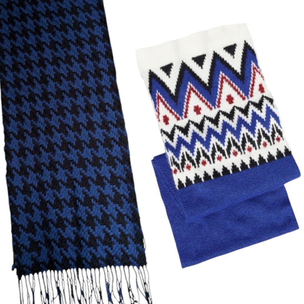 Bundle of two blue scarves 30$